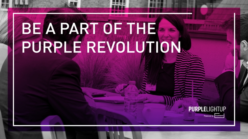 PurpleSpace members in conversation at an event