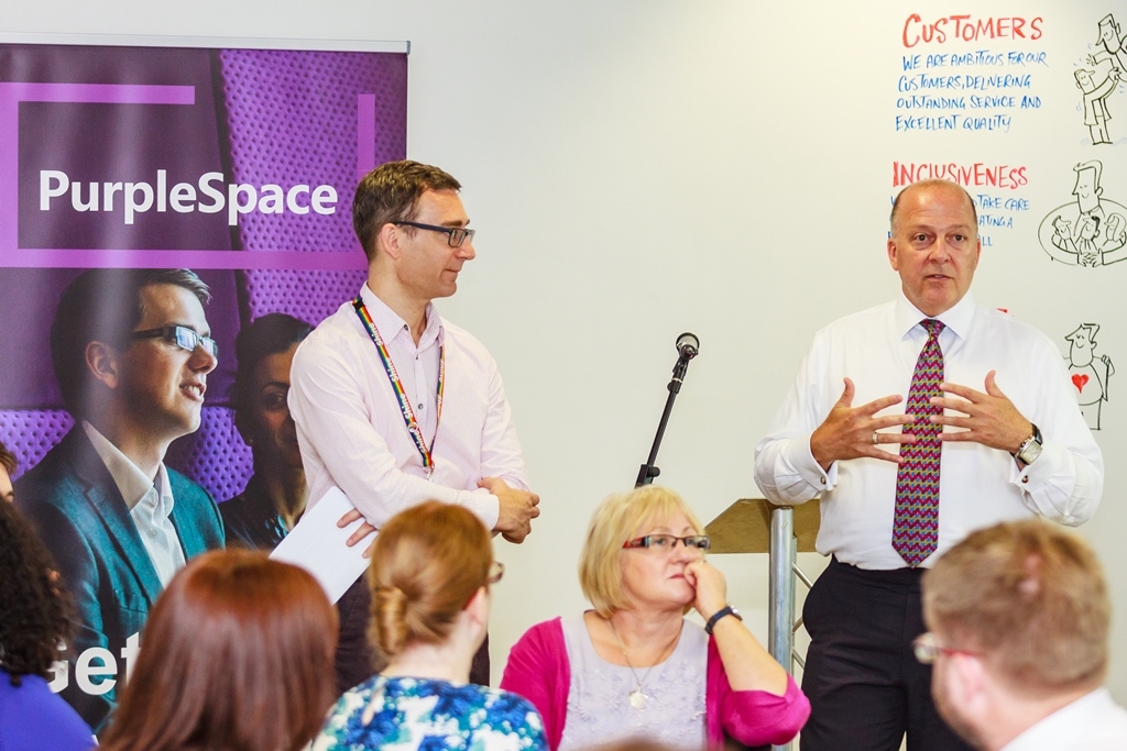 Steven Cox, Vice President / Diversity & Inclusion Ambassador, Fujitsu and  Mark McLane Global Head of Diversity & Inclusion at Barclays leading our event