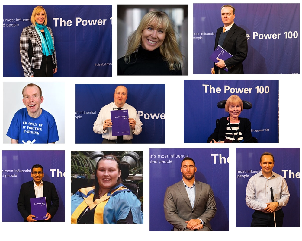 Portraits of Disability Power 100 list 2019 top ten