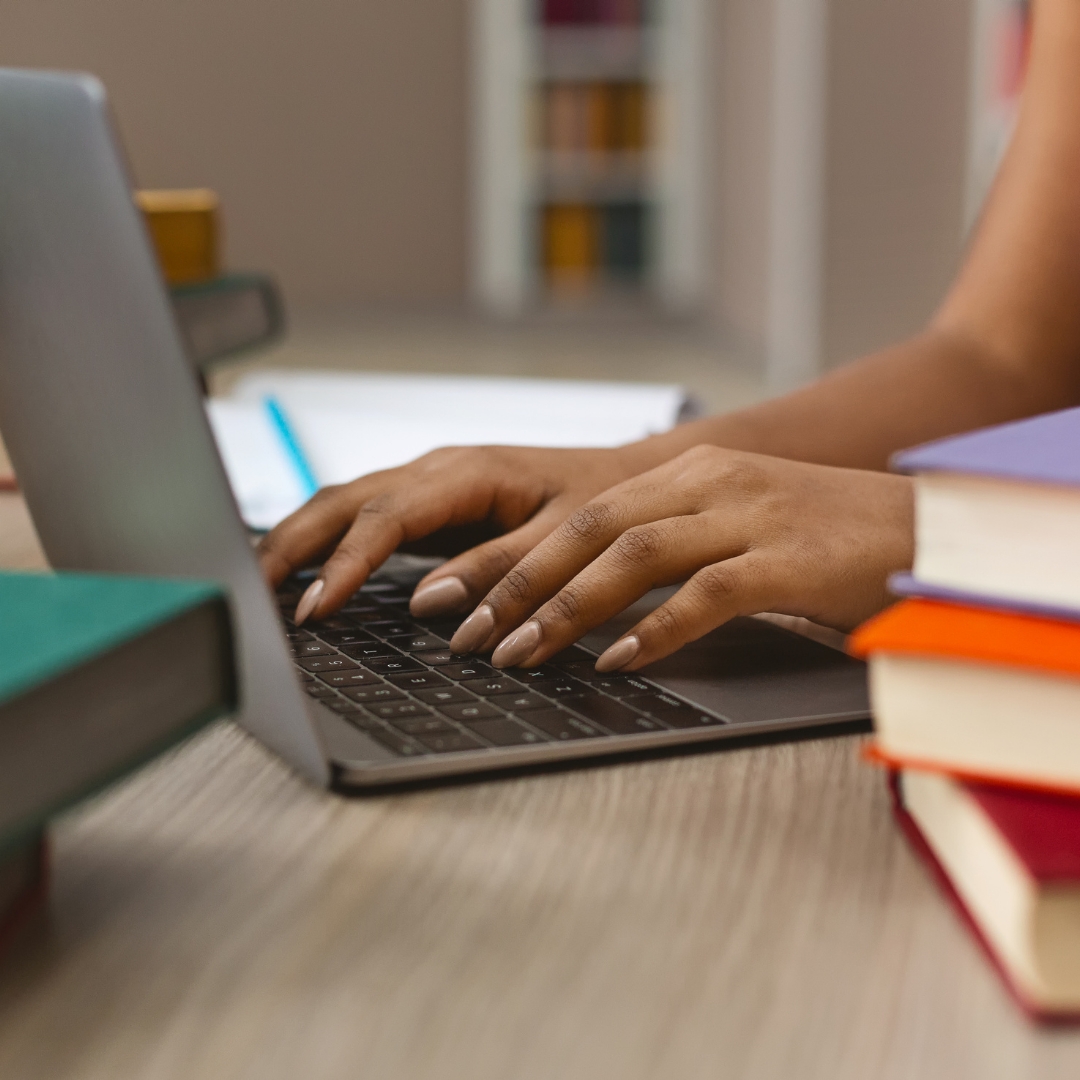Person using a laptop